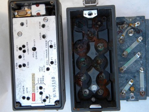 Vintage Motorola PT300 two-way walkie-talkie radio transceiver w/case