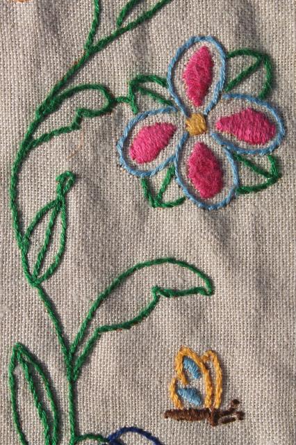 vintage needlework sampler motto quote embroidery on linen, A Little More Kindness