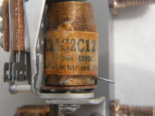 Vintage NOS RF 12 volt DC electrical relay w/N type connectors CE1C2C12VD