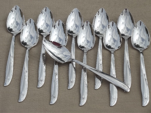 Vintage Oneida Twin Star stainless flatware set of 20 teaspoons spoons