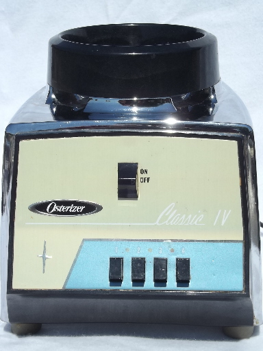 Vintage Oster Classic IV 4 speed Osterizer bar blender, stainless jar
