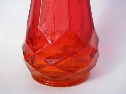 Vintage persimmon orange tall vase