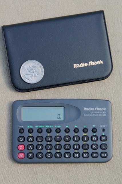 vintage pocket calculators lot, Sharp EL218K & Radio Shack EC-328