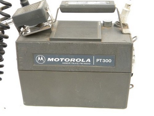 Vintage PT-300 portable transceiver, Handie-Talkie lunchbox radio w/ case