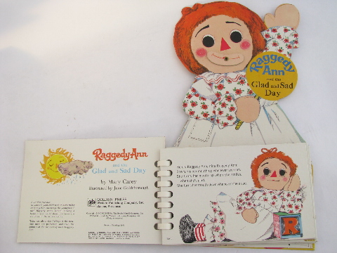 Vintage Raggedy Ann stories & coloring books lot, paper dolls etc. great graphics