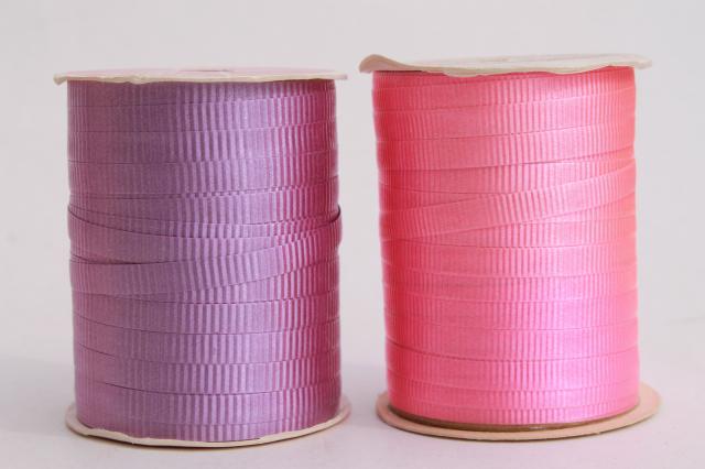 vintage ribbon lot, pastel gift wrap ribbons for garlands, party streamers?