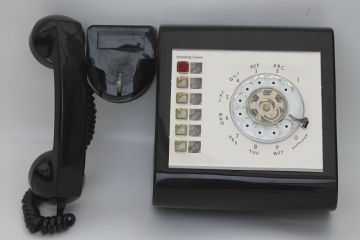 Vintage rotary dial multiline  phone, Stromberg-Carlson bakelite telephone