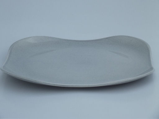 Vintage Russel Wright American Modern Steubenville  grey chop plate platter