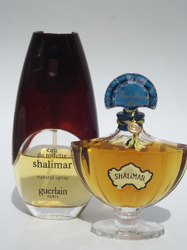 Vintage Shalimar fragrance lot, perfume bottles, dusting powder etc.