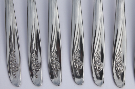 Oneida Arbor Rose Teaspoons - Set Of 12 - 18/8 Stainless Steel - New - Free Shipping (US Only)