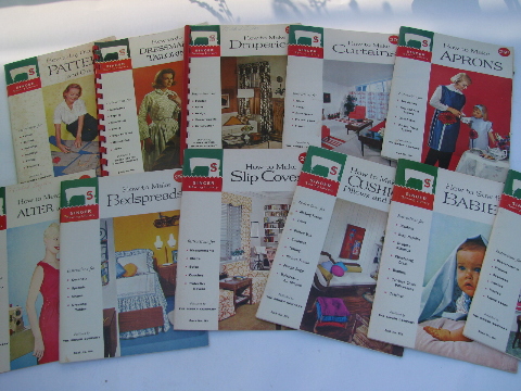 Vintage Singer sewing machine instruction booklets, How to Sew