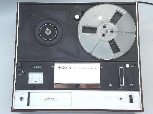 Vintage Sony TC-255 reel to reel tape player with manual, schematics etc.