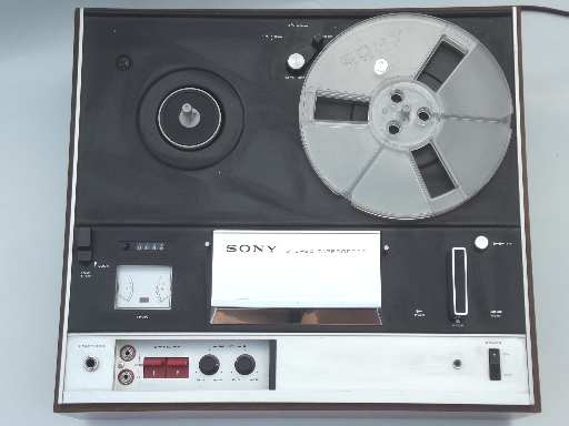 Vintage Sony TC-255 reel to reel tape player with manual, schematics etc.