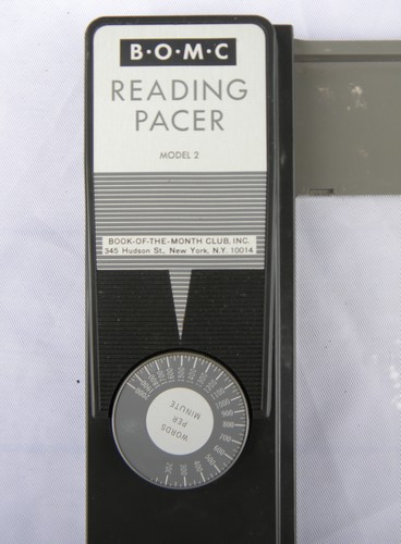 Vintage speed reading education tool BOMC Reading Pacer model 2
