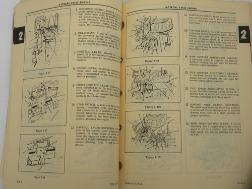 Vintage Tecumseh Lauson Peerless 4 stroke cycle engine mechanic's handbook