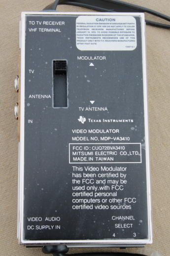 Vintage TI 99/4A computer, early 80s Texas Instruments computer w/original box