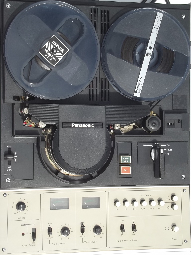 Vintage time lapse video recorder, 1970s reel to reel Panasonic VTR NV8030