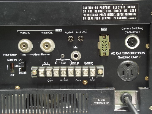 Vintage time lapse video recorder, 1970s reel to reel Panasonic VTR NV8030