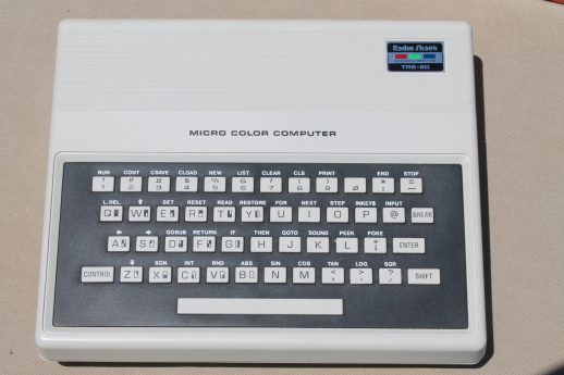 Vintage TRS-80 Micro Color Computer model MC-10, early 80s  Tandy PC  w/ manual & TV adapter