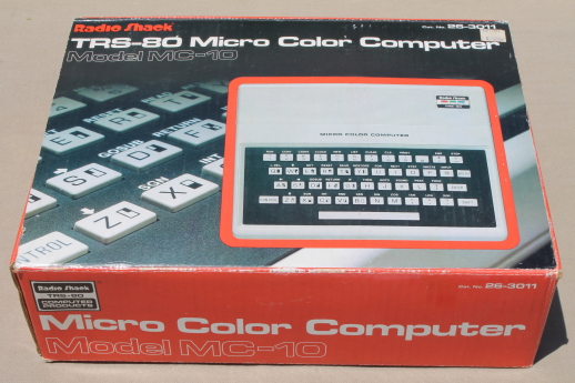 Vintage TRS-80 Micro Color Computer model MC-10, early 80s  Tandy PC  w/ manual & TV adapter