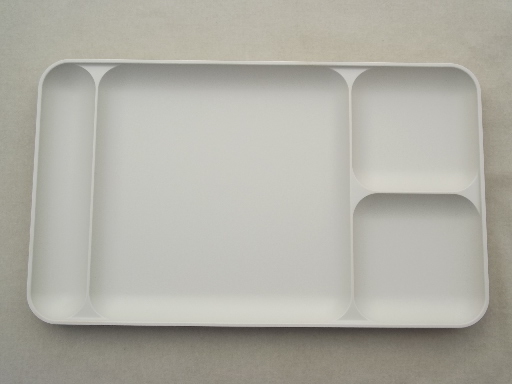 Vintage Tupperware lunch / meal trays, lap tray set