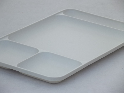 Vintage Tupperware lunch / meal trays, lap tray set