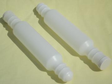 Vintage Tupperware rolling pins,  fill n chill plastic rolling pin lot