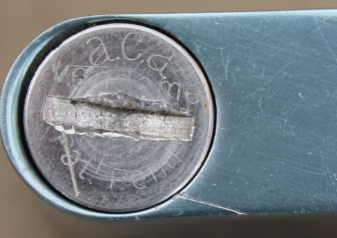 Vintage Vendome atomizer, mid-century mod ice blue & silver brushed metal perfume