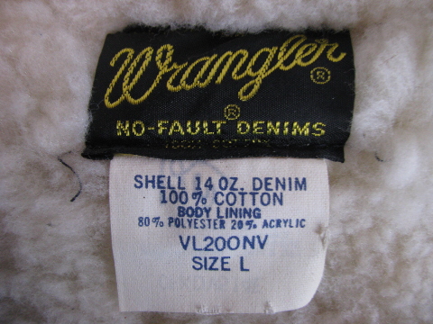 vintage wrangler tag