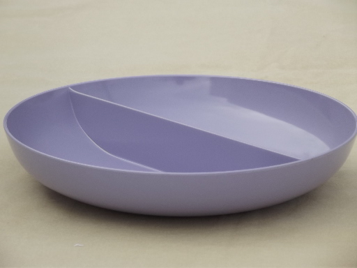 Violet corsage melmac dishes set of serving pieces, vintage Marcrest melmac