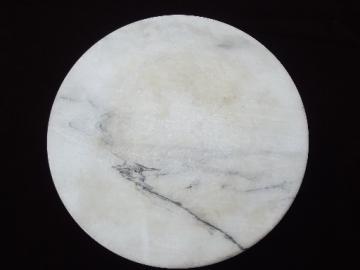 White marble alabaster cheese board tray, round lazy susan turntable