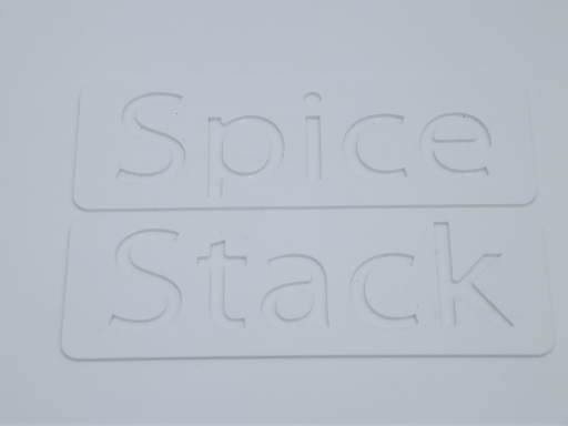 White plastic Spice Stack drawers,  pantry / kitchen counter spice jars rack