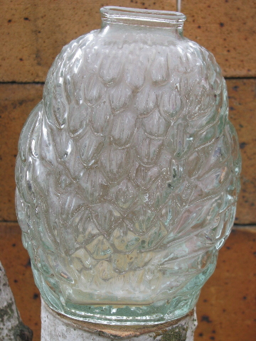 Wise Old Owl pressed glass figural coin savings bank, 70s vintage?